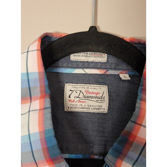 Vintage Seven Diamonds‎ Button Up Shirt Mens Large L - Picture 2 of 6